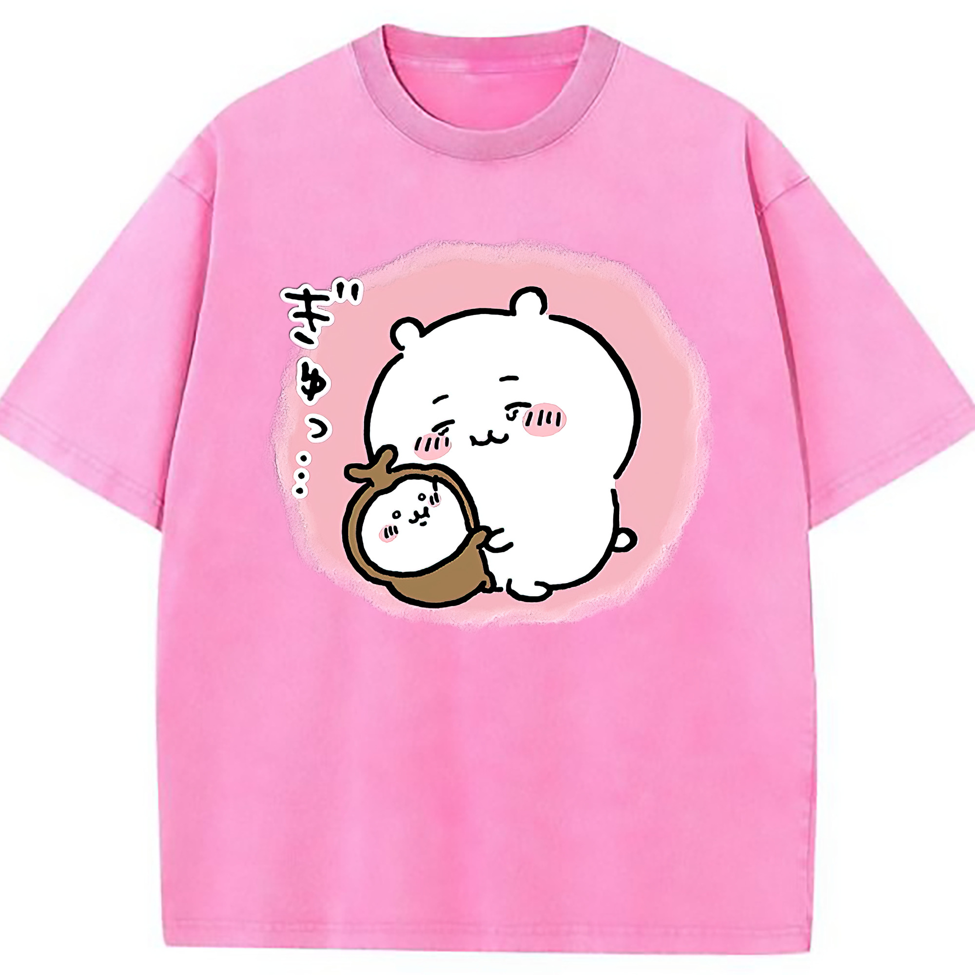 （画像用） ちいかわ ちいかわ Chii-kawa chiikawa 綿100% ヴィンテージ風 半袖Tシャツ（フロントプリント）
